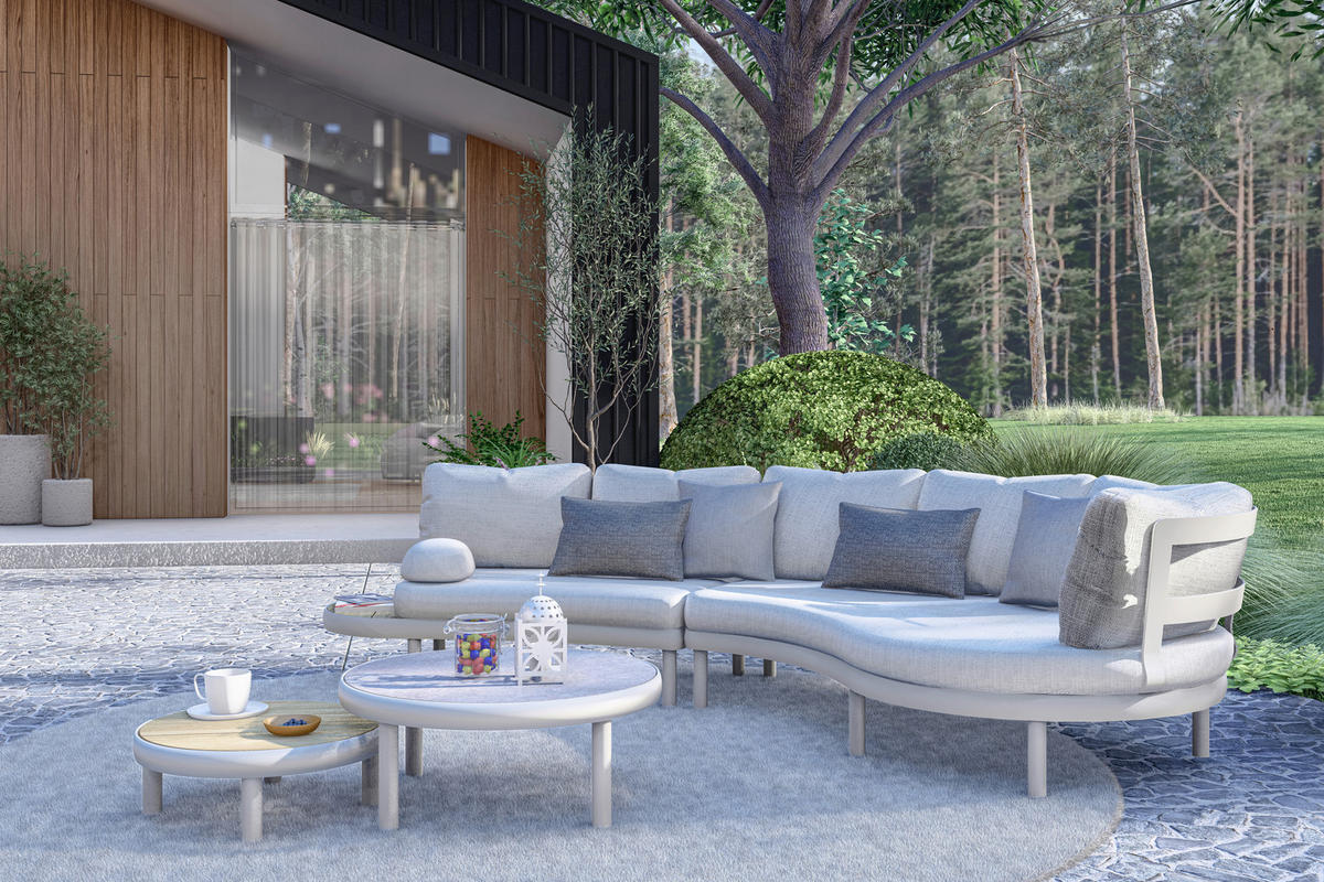 LOUNGETISCH  - Beige, Modern, Keramik/Metall (80/80/33cm) - Zebra 