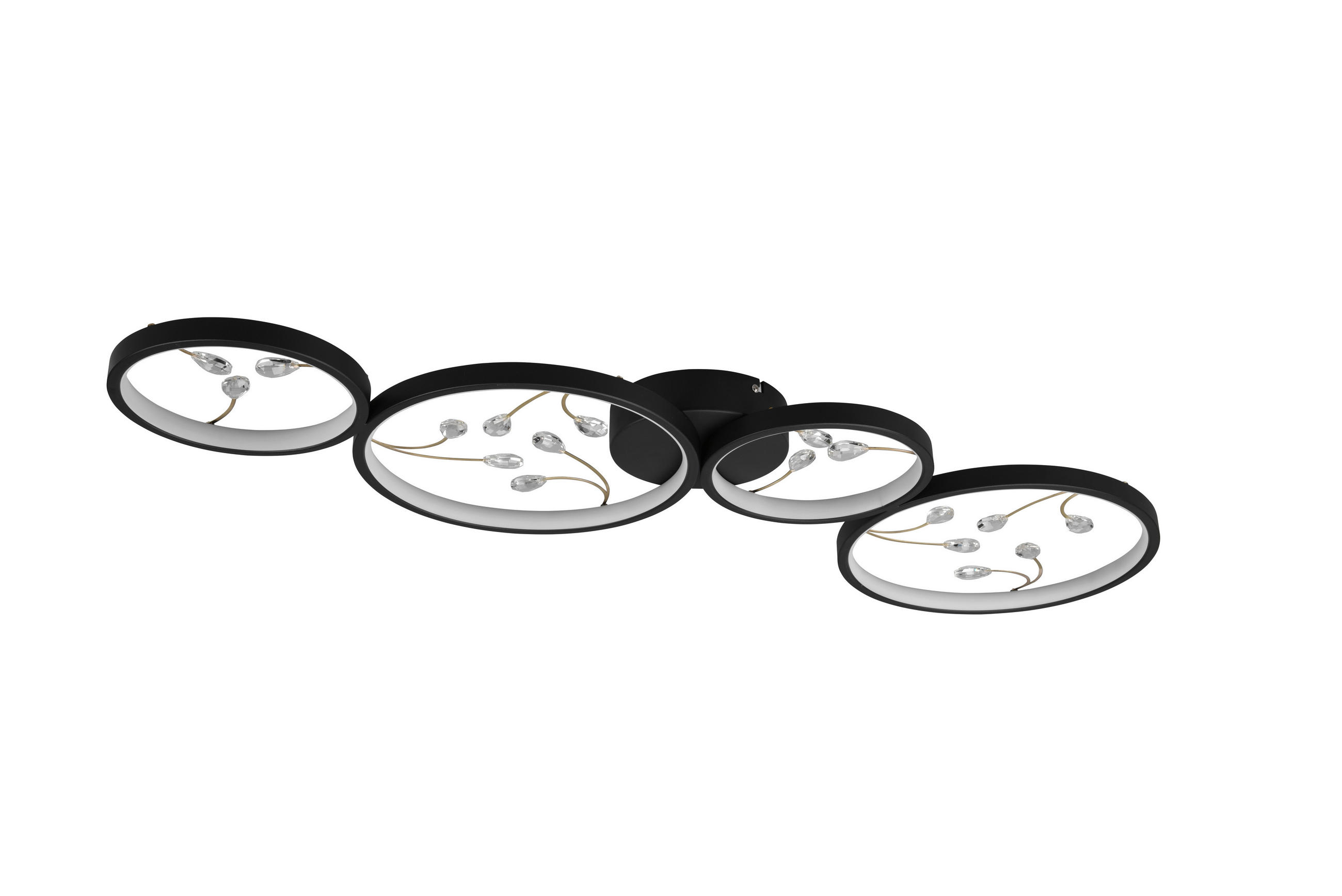 PLAFONIERĂ CU LED - negru, Lifestyle, metal (95/40/6,5cm)