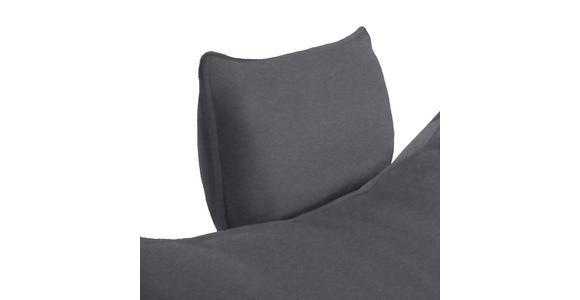 ECKSOFA in Flachgewebe Anthrazit 292/176 cm - Anthrazit/Schwarz, MODERN, Textil/Metall (292/176cm) - Carryhome