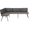 ECKBANK 165/225 cm Mikrofaser Anthrazit   - Anthrazit/Schwarz, Design, Textil/Metall (165/225cm) - Moderano