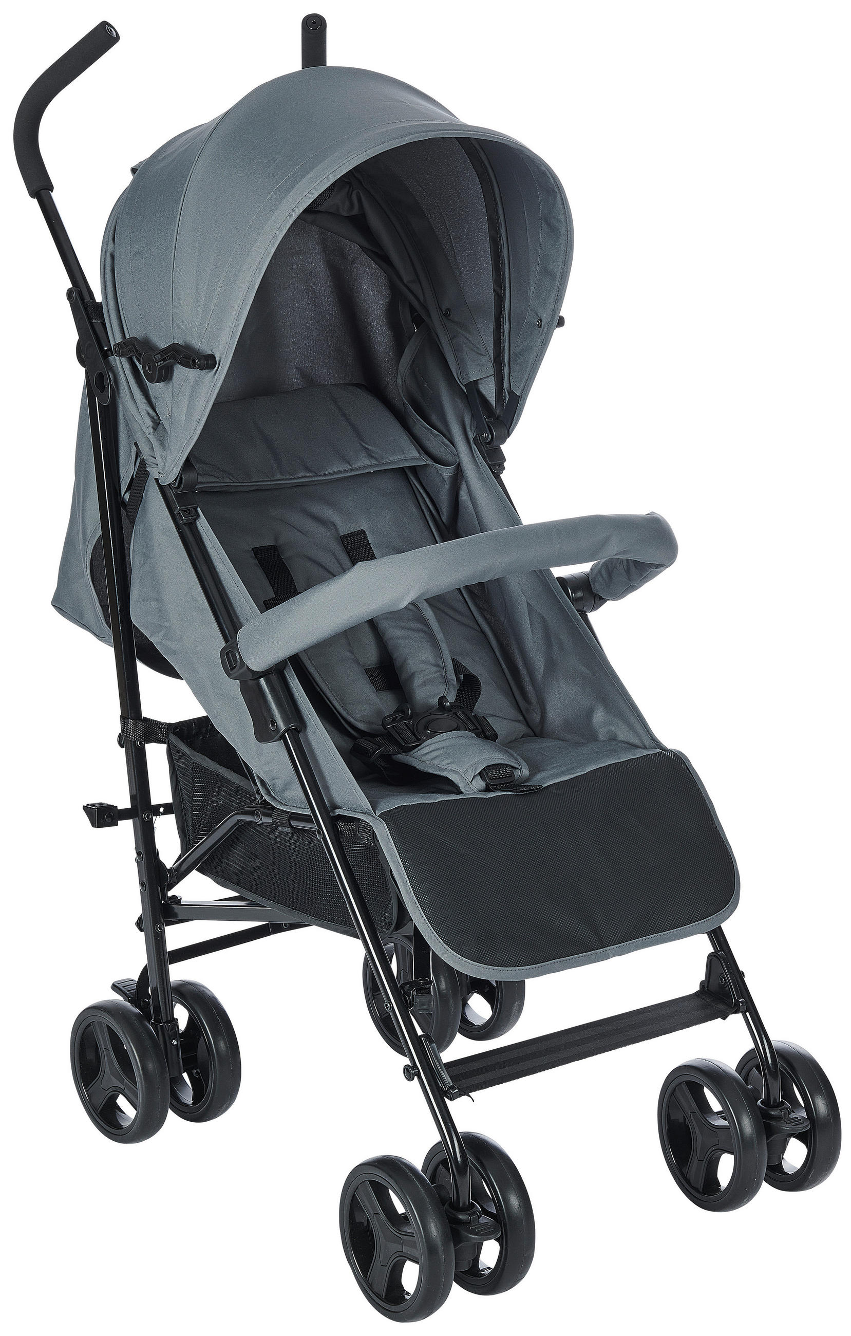 BUGGY Madrid  - Dunkelgrau/Schwarz, Basics, Kunststoff/Textil (79/51/105cm) - My Baby Lou