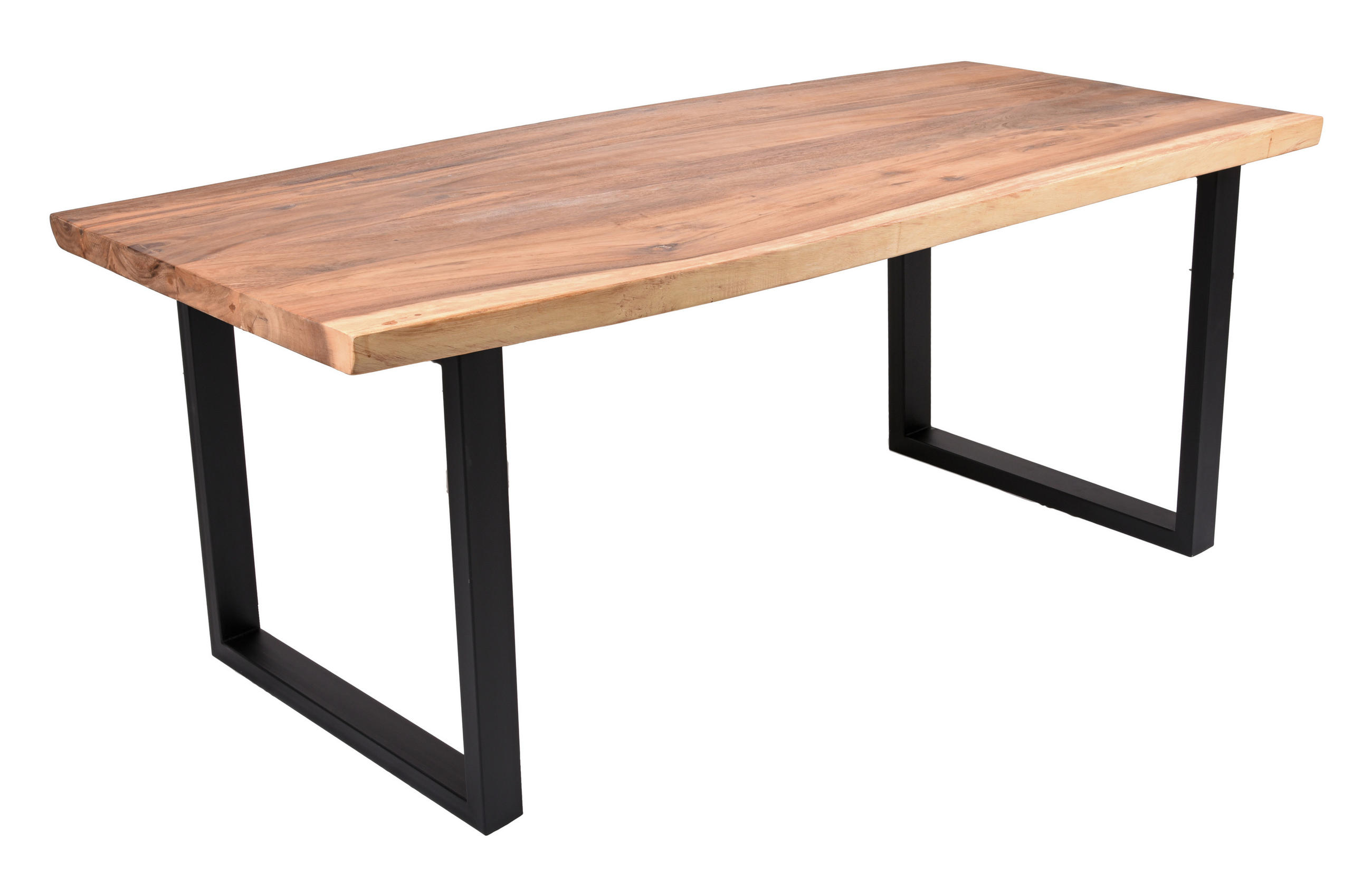 GARTENTISCH 200/100/76 cm  - Schwarz/Braun, Basics, Holz/Metall (200/100/76cm) - Gardenson