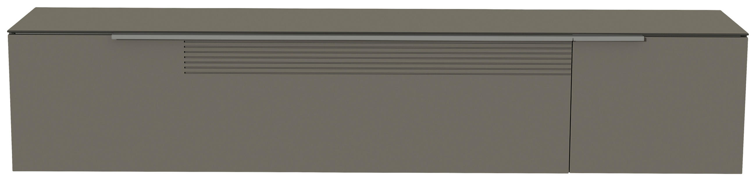 LOWBOARD  in 210/41/45 cm  - Alufarben/Grau, Design, Glas/Holzwerkstoff (210/41/45cm) - Moderano