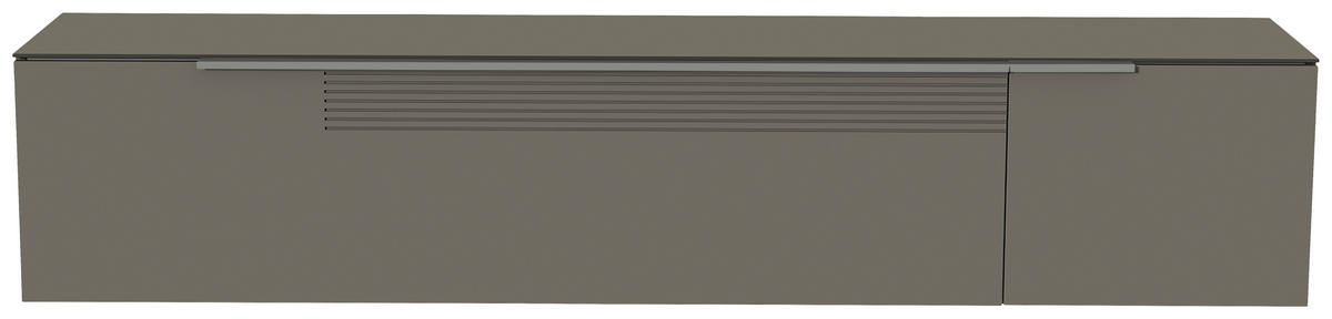 LOWBOARD  in 210/41/45 cm  - Alufarben/Grau, Design, Glas/Holzwerkstoff (210/41/45cm) - Moderano