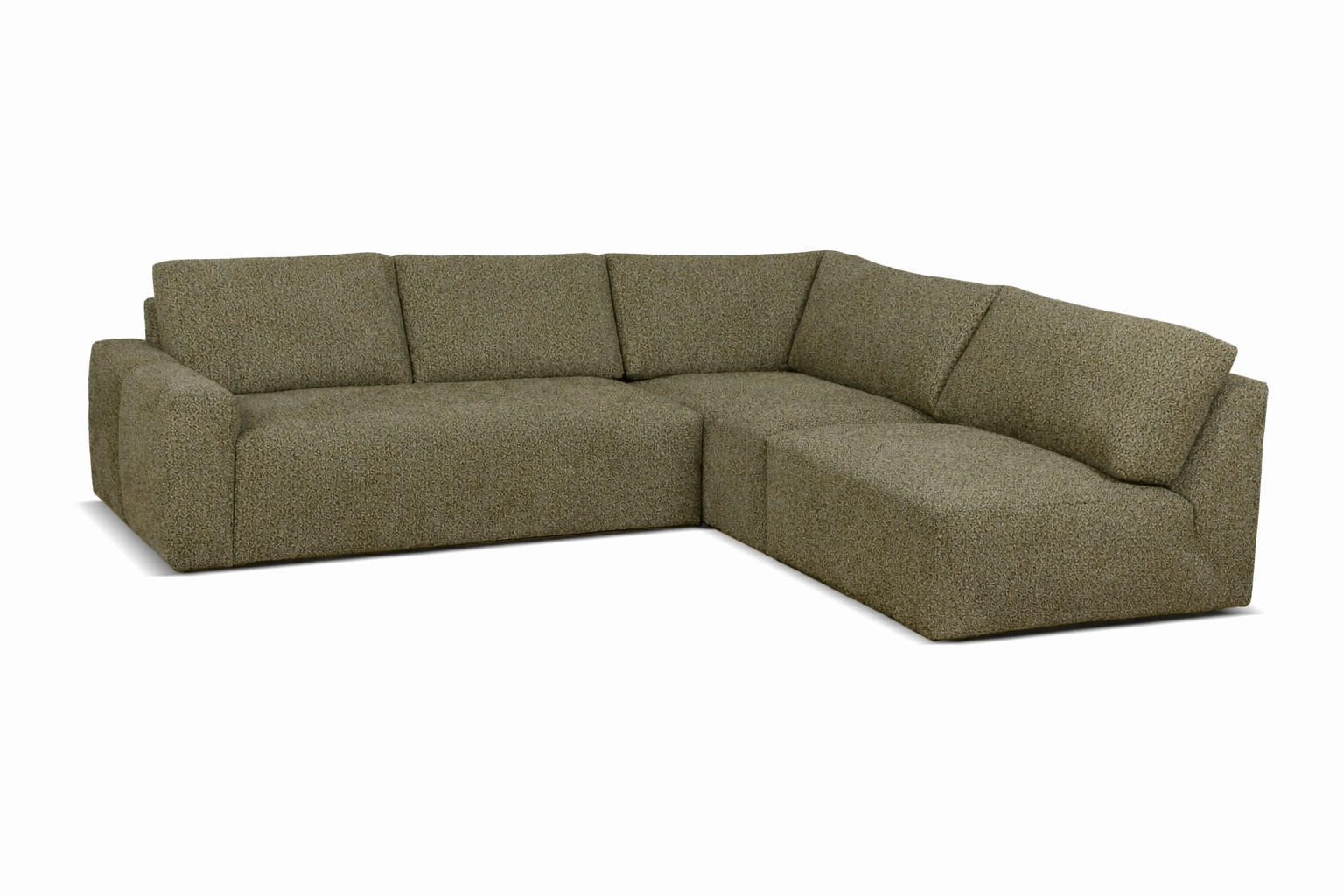 ECKSOFA MAZA in Grün  275/237 cm  - Schwarz/Grün, Design, Textil (275/237cm) - Livetastic