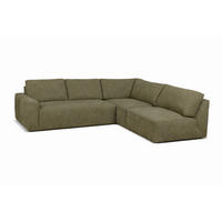 ECKSOFA MAZA in Grün  275/237 cm  - Schwarz/Grün, Design, Textil (275/237cm) - Livetastic