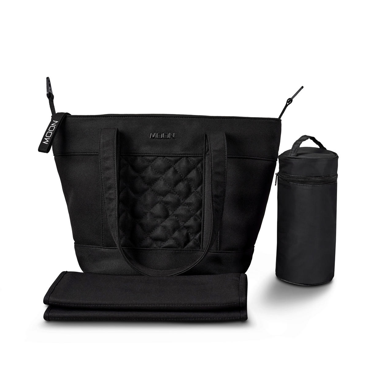 TORBA ZA PREVIJANJE  V-Shape Bag   - crna, Basics, tekstil (41/16/28cm) - Moon
