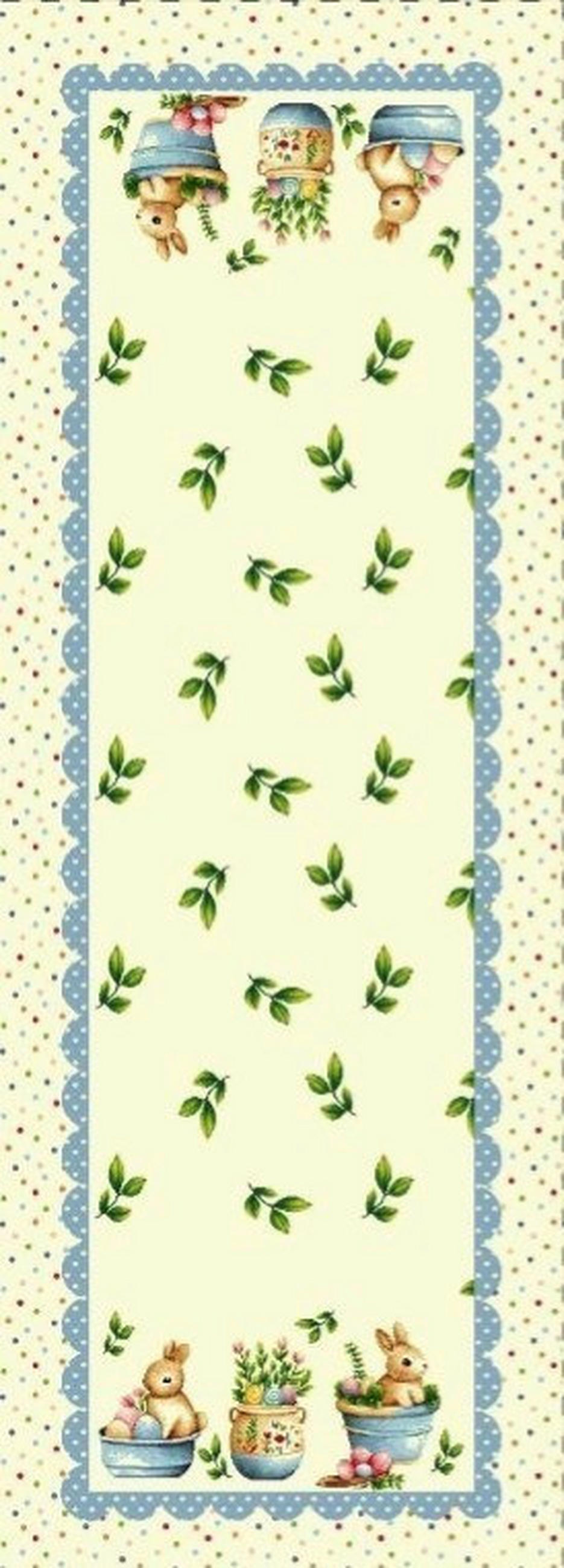 ASZTALI FUTÓ   - pasztellkék, Basics, textil (45/140cm)