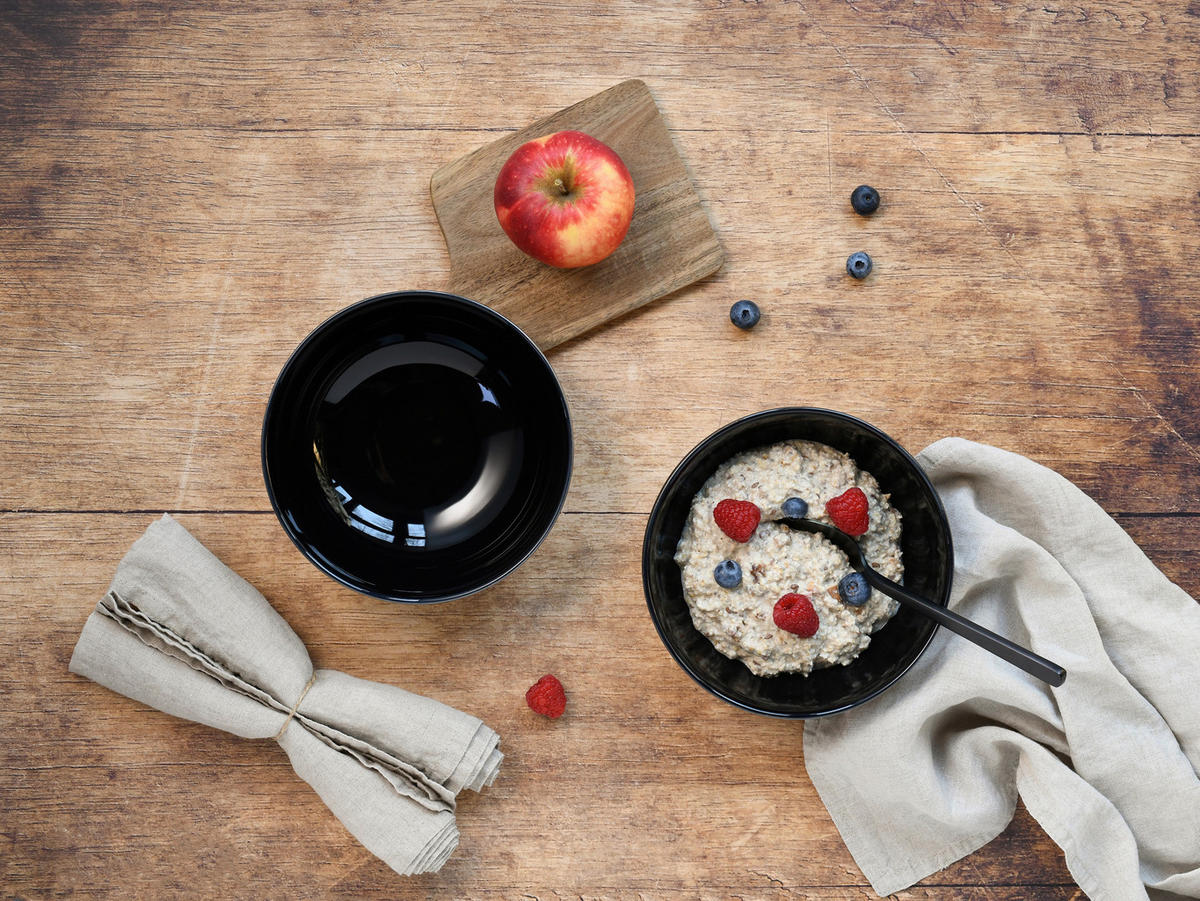 SET MED FRUKOSTSKÅLAR Golden Days schwarz 16 cm  - svart/guldfärgad, Basics, keramik (16cm) - Creatable