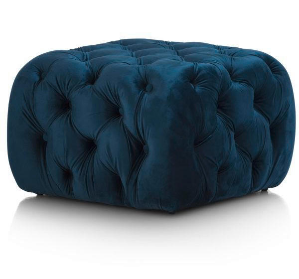 LOUNGE TABURE plava - plava, Basics, tekstil/prirodni materijali (40/60/60cm)