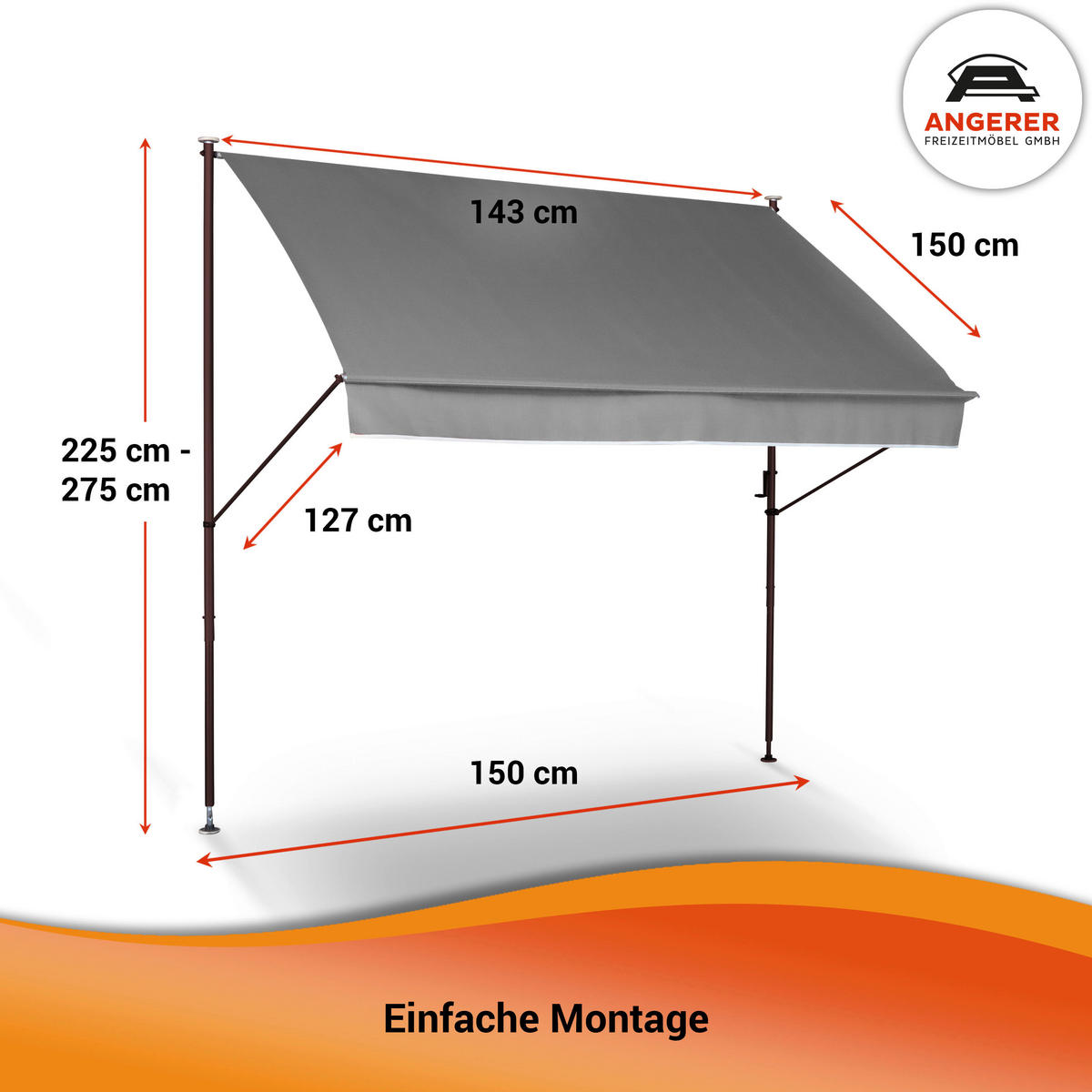 MARKISE - Dunkelgrün/Creme, Basics, Textil/Metall (150/225-275/150cm) - Boxxx