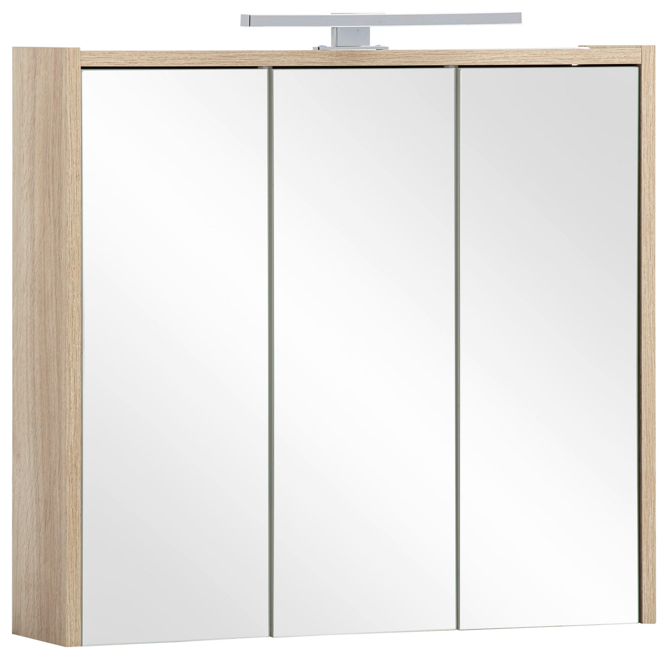 SPIEGELSCHRANK 65/62,7/16 cm  - Eichefarben, MODERN, Glas/Holzwerkstoff (65/62,7/16cm) - MID.YOU