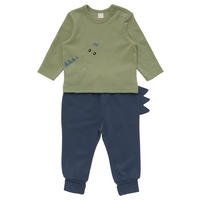 BABYBEKLEIDUNGSSET Didi &Dany 2-teilig  - Blau/Salbeigrün, Basics, Textil (62null) - Patinio