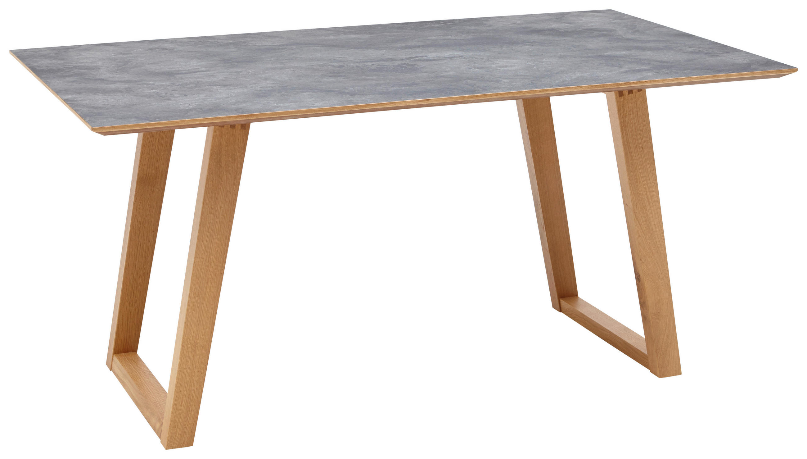 ESSTISCH in Holz, Kunststoff 140/100/76 cm  - Eichefarben/Grau, KONVENTIONELL, Holz/Kunststoff (140/100/76cm) - Dieter Knoll