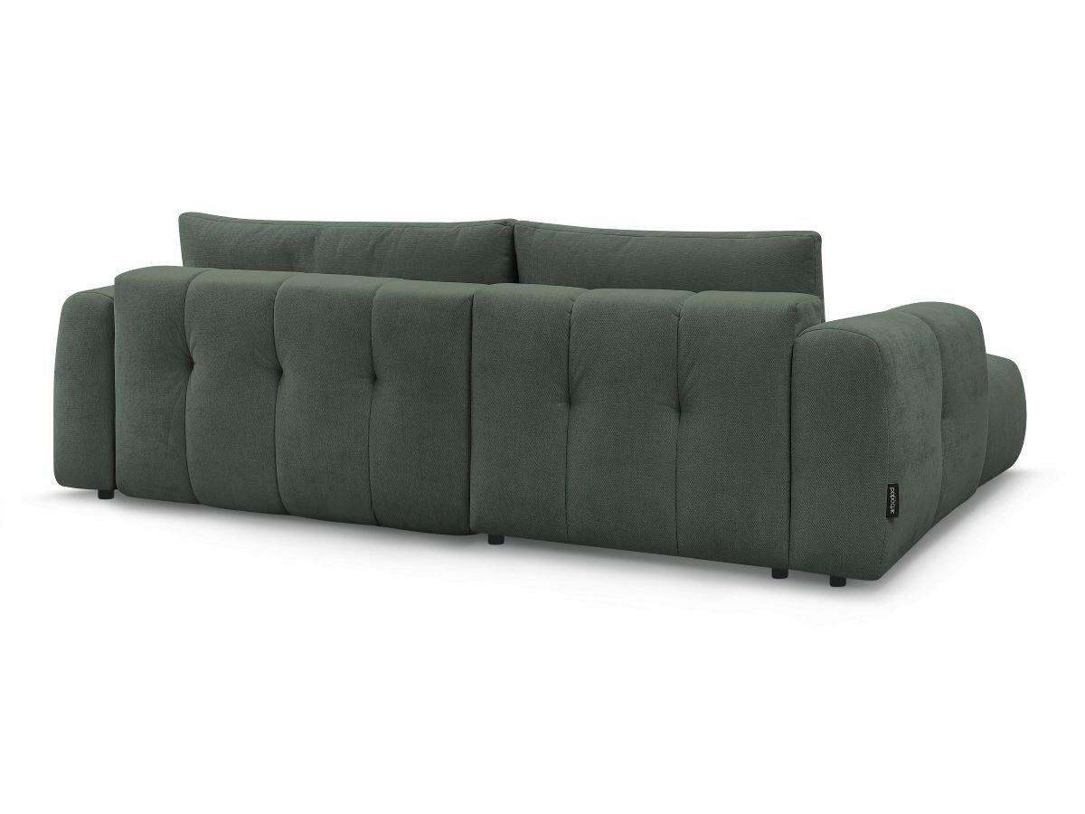 ECKSCHLAFSOFA FUJI Leinenoptik Grün  inkl.  - Schwarz/Grün, MODERN, Kunststoff/Textil (160/292cm)