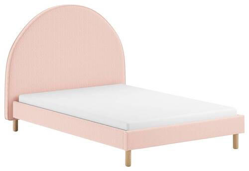 KINDER-/JUNIORBETT - Naturfarben/Rosa, ROMANTIK / LANDHAUS, Holz/Textil (140/200cm) - MID.YOU