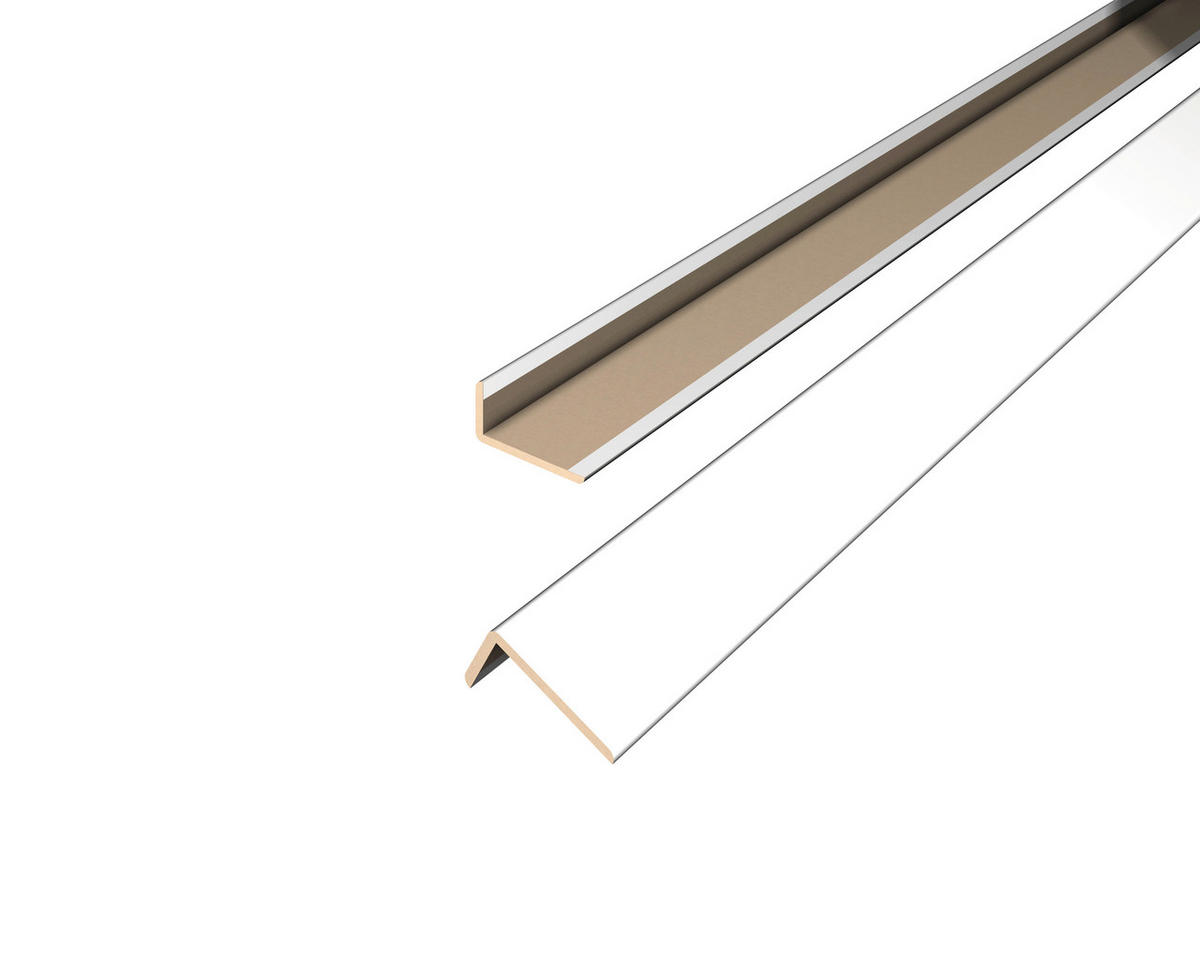Winkelleiste weiß - Weiß, Design, Naturmaterialien (240/2.2/4.5cm) - Egger Holzwerkstoffe