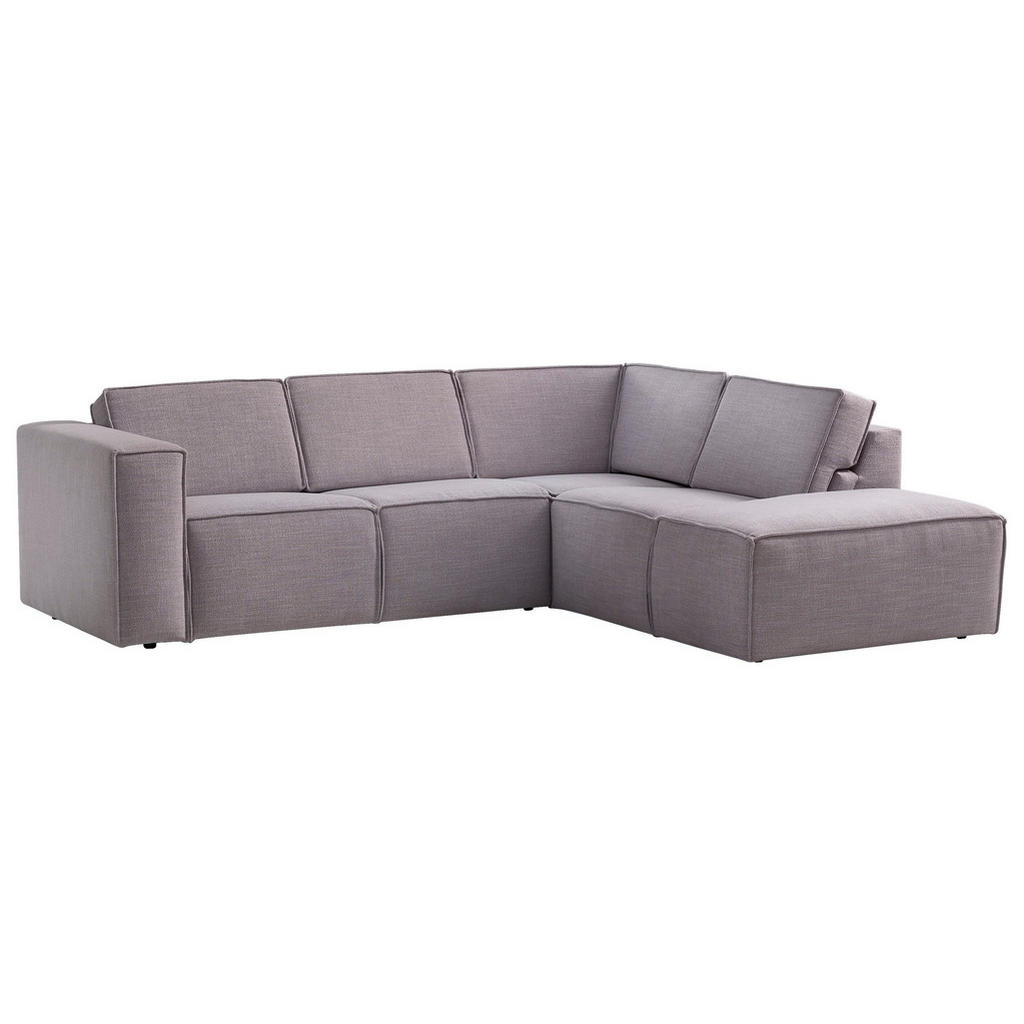 Thumbnail - Trendmanufaktur Ecksofa Dice, Grau, Textil, 4-Sitzer, Ottomane rechts, L-Form, 275x220 cm, Typenauswahl, seitenverkehrt ...