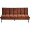 SCHLAFSOFA in Samt Rostfarben  - Rostfarben/Schwarz, MODERN, Textil/Metall (178/84/98cm) - MID.YOU