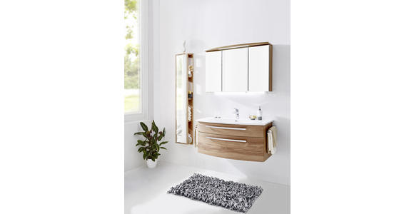 BADEZIMMER in 100 cm - Eichefarben/Weiß, KONVENTIONELL, Glas/Keramik (100cm) - Novel
