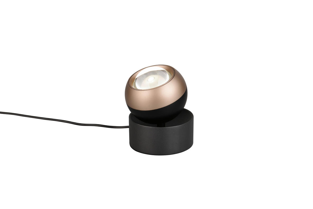 LED-TISCHLEUCHTE - Schwarz/Braun, Basics, Metall (10/14cm) - Trio Leuchten