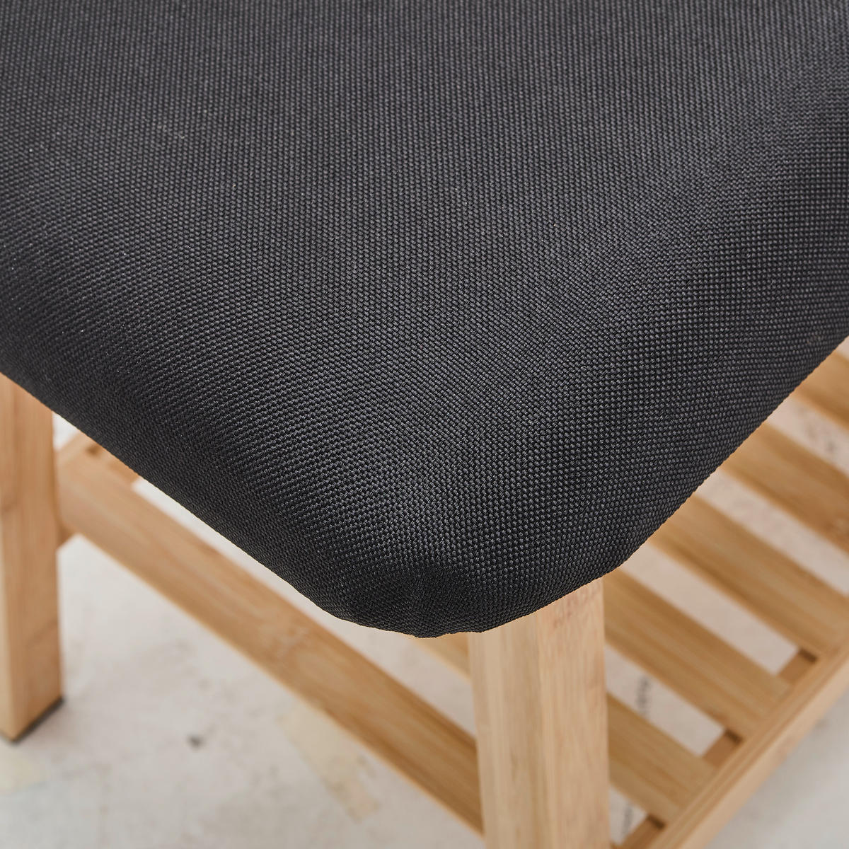 SCHUHBANK Naturfarben, Schwarz  - Schwarz/Naturfarben, Basics, Naturmaterialien/Textil (90/44.5/34.5cm) - Carryhome