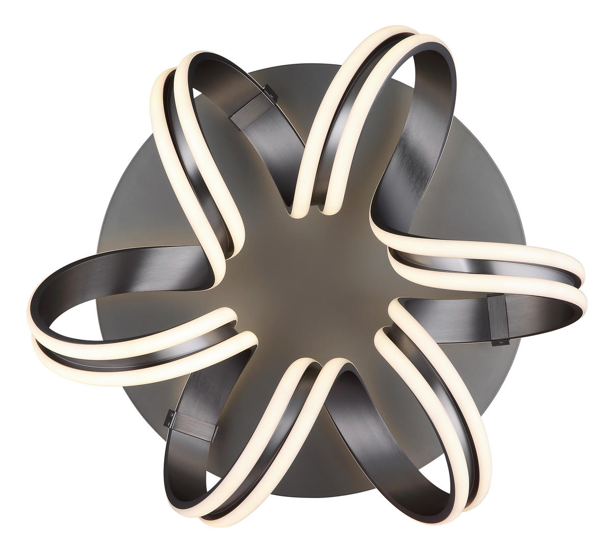 STROPNA LED-SVETILKA  KUNI //2700-6500 K/230 V/ - temno siva/bela, Design, kovina/umetna masa (54/25cm) - Globo