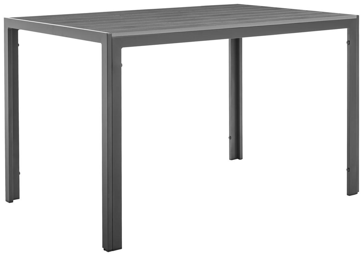 ZAHRADNÍ STŮL, kov, plast, 120/80/74 cm - šedá/tmavě šedá, Konvenční, kov/plast (120/80/74cm) - Ambia Garden