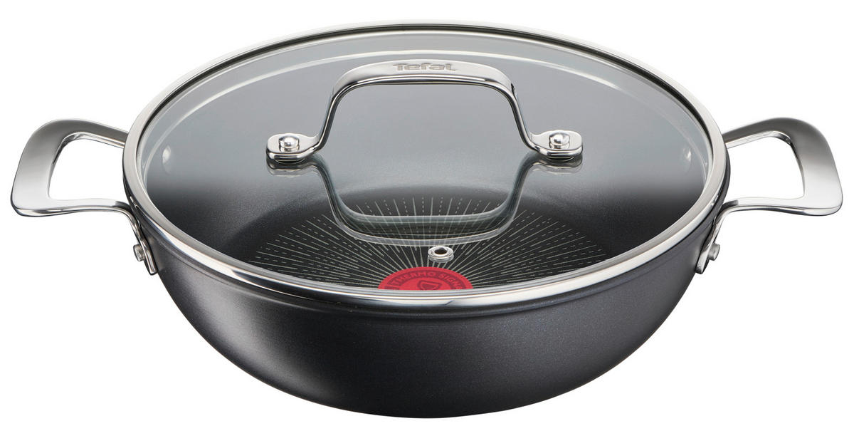 PONEV ZA PRAŽENJE 26 cm  - črna, Basics, kovina/steklo (26cm) - Tefal