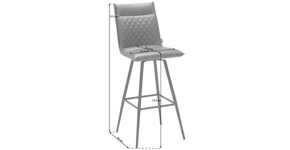 BARHOCKER in Metall, Textil Braun, Schwarz - Schwarz/Braun, Design, Textil/Metall (44,5/111/54cm) - Xora