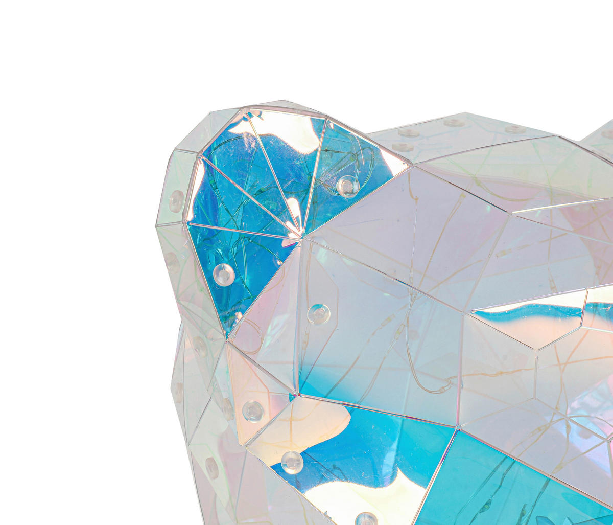 LED-DEKOLEUCHTE Bär 19/20/25 cm   - Transparent/Perlmutt, Design, Kunststoff (19/20/25cm) - Novel