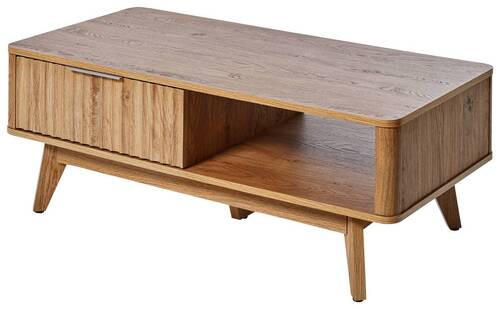 COUCHTISCH 110/55/44 cm Eichefarben  - Eichefarben/Silberfarben, MODERN, Holzwerkstoff/Metall (110/55/44cm) - Livetastic