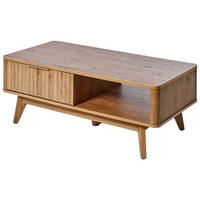 COUCHTISCH 110/55/44 cm Eichefarben  - Eichefarben/Silberfarben, MODERN, Holzwerkstoff/Metall (110/55/44cm) - Livetastic