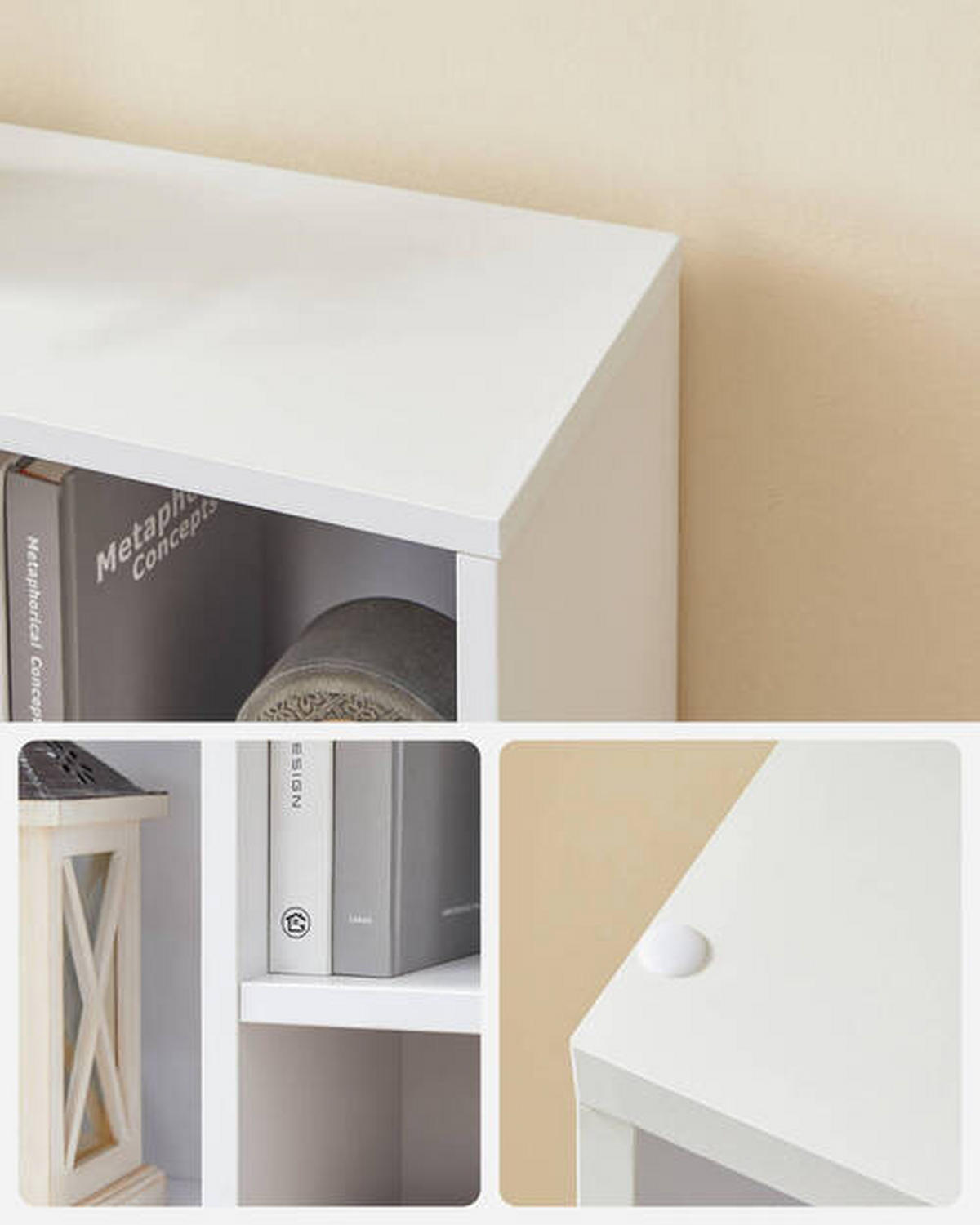 REGÁL, bílá, 50/80/24 cm - bílá, Basics, kompozitní dřevo (50/80/24cm) - Boxxx