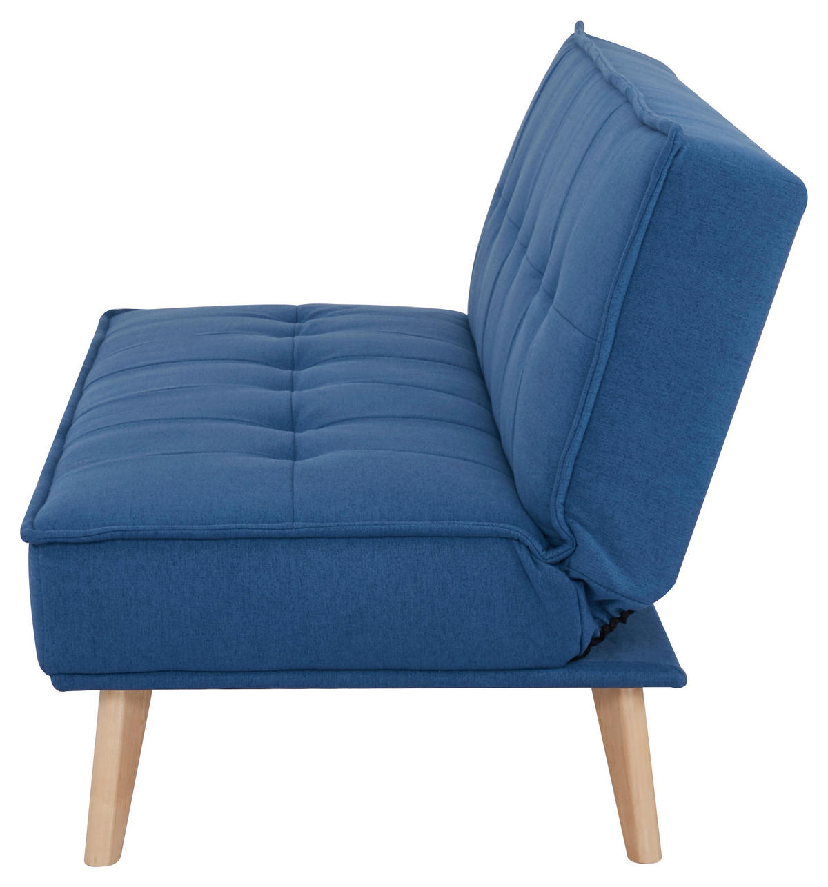 SCHLAFSOFA Webstoff Blau  - Blau/Kieferfarben, Design, Holz/Textil (181/82/85cm) - MID.YOU