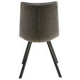 STUHL Leinenoptik Dunkelgrau, Schwarz - Dunkelgrau/Schwarz, Design, Textil/Metall (47/61/86cm) - Xora