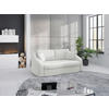 2,5-SITZER Mikrofaser Weiß  - Schwarz/Weiß, MODERN, Kunststoff/Textil (196/88/107cm) - Sit & More