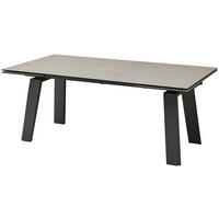 ESSTISCH in Metall, Glas, Keramik 200-300/100/76 cm  - Schwarz/Grau, Modern, Glas/Keramik (200-300/100/76cm) - Livetastic