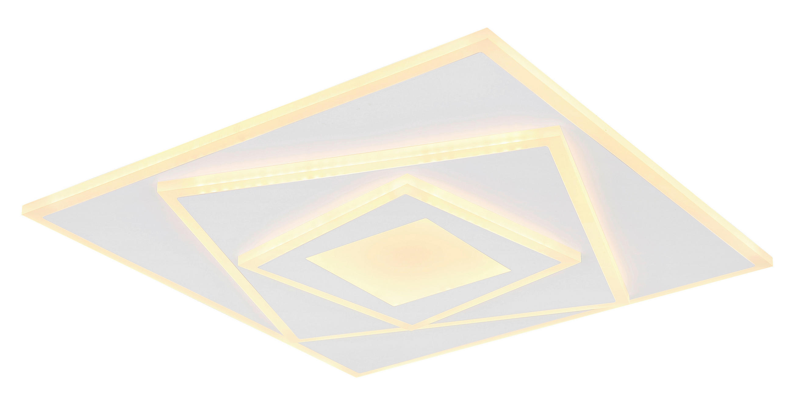 LED-DECKENLEUCHTE 24 W    40/40/5,4 cm  - Weiss/Opal, Design, Kunststoff/Metall (40/40/5,4cm) - Globo