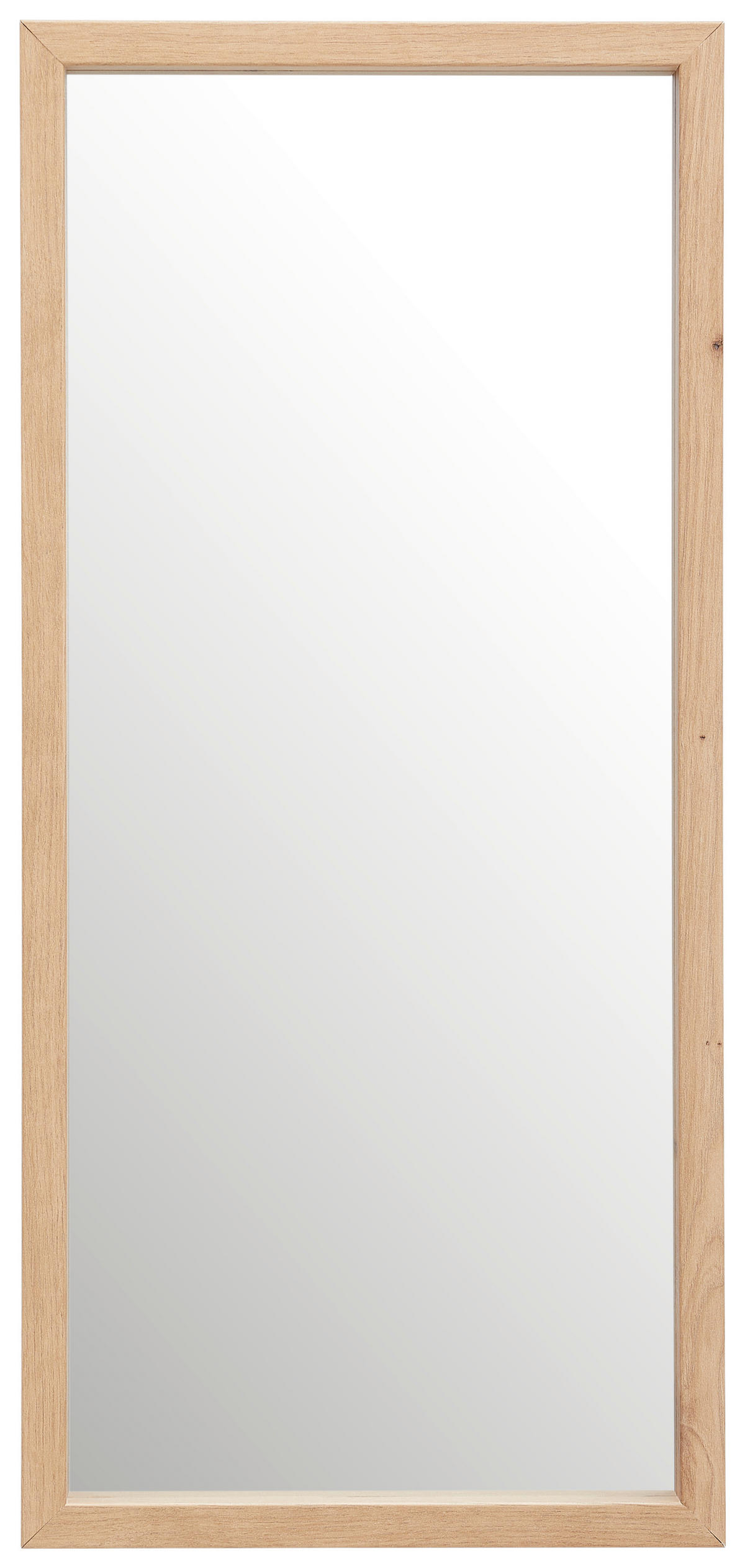 STENSKO OGLEDALO, 34/74/4 cm steklo  - barve hrasta, Design, steklo/leseni material (34/74/4cm) - Carryhome