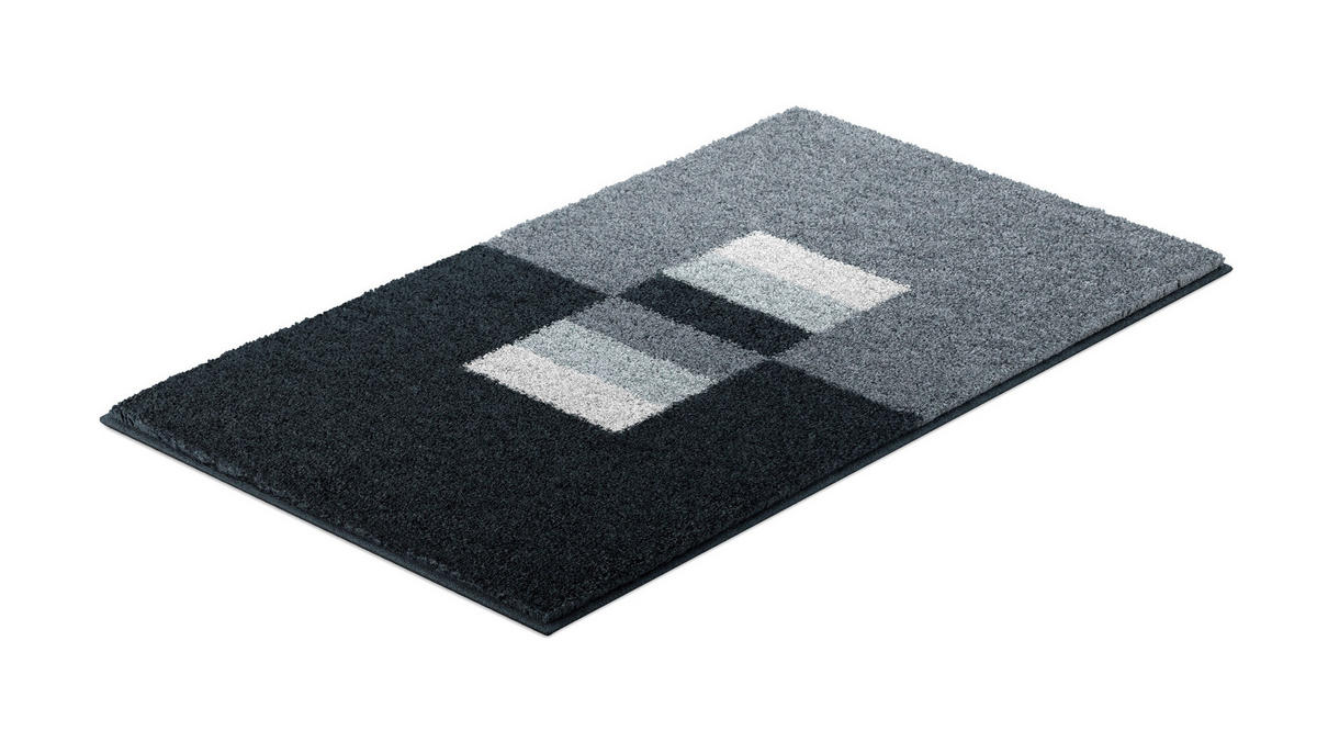 BADEMATTE Grau 65/115 cm  - Grau, Basics, Kunststoff/Textil (65/115cm) - Grund