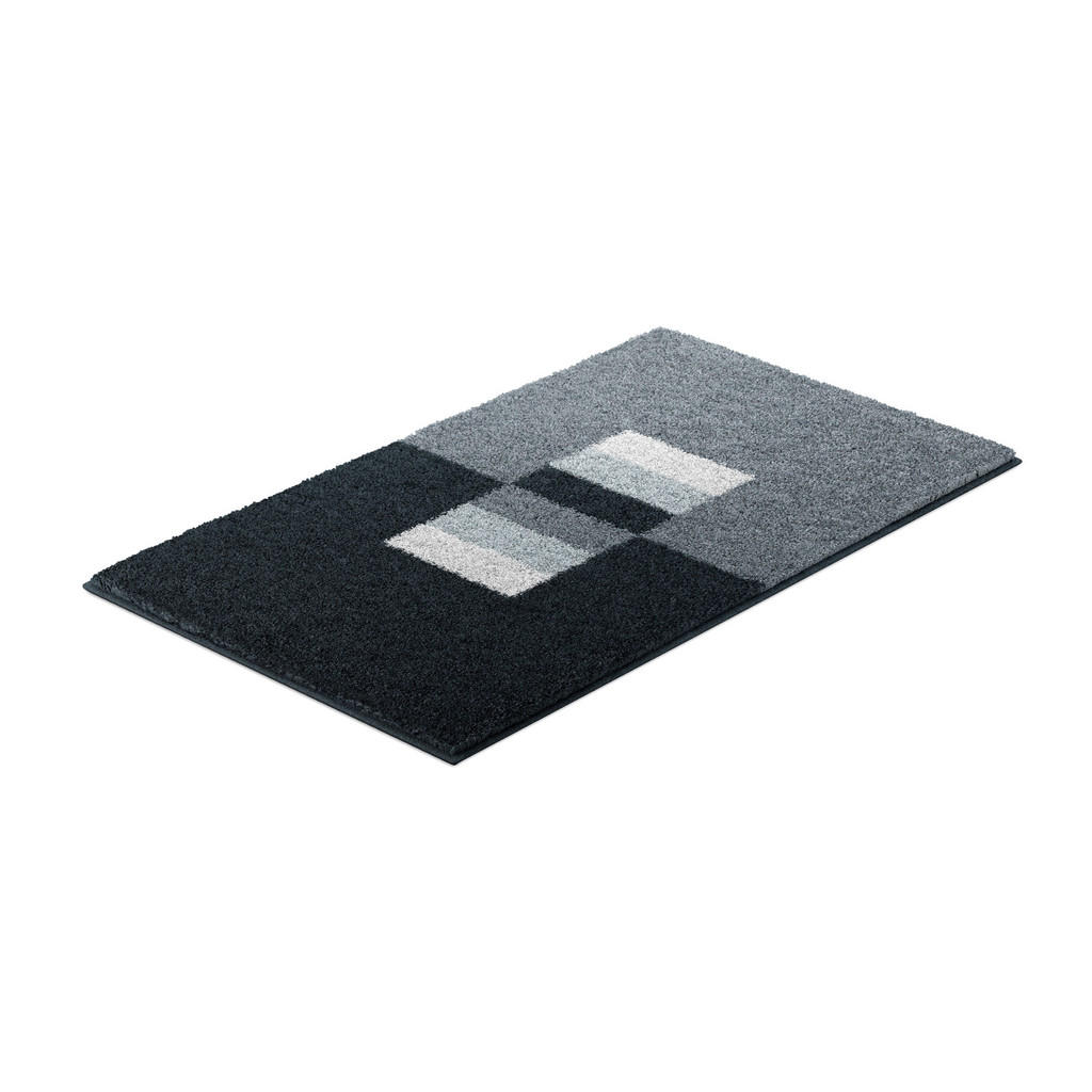 Thumbnail - Grund Badematte Grund, Grau, Textil, Streifen, rechteckig, 65x115 cm, Made in Europe, Oeko-Tex® Standard 100, Badtextili...