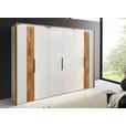 DREHTÜRENSCHRANK 301,9/223,3/62 cm 6-türig Weiß, Wildeiche  - Wildeiche/Schwarz, Design, Holz/Holzwerkstoff (301,9/223,3/62cm) - Dieter Knoll