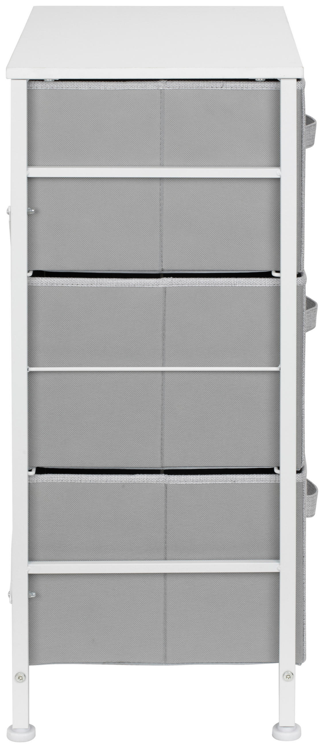 KOMMODE  in 45/71.5/30 cm  - Weiß/Grau, MODERN, Holzwerkstoff/Textil (45/71.5/30cm) - PBJ