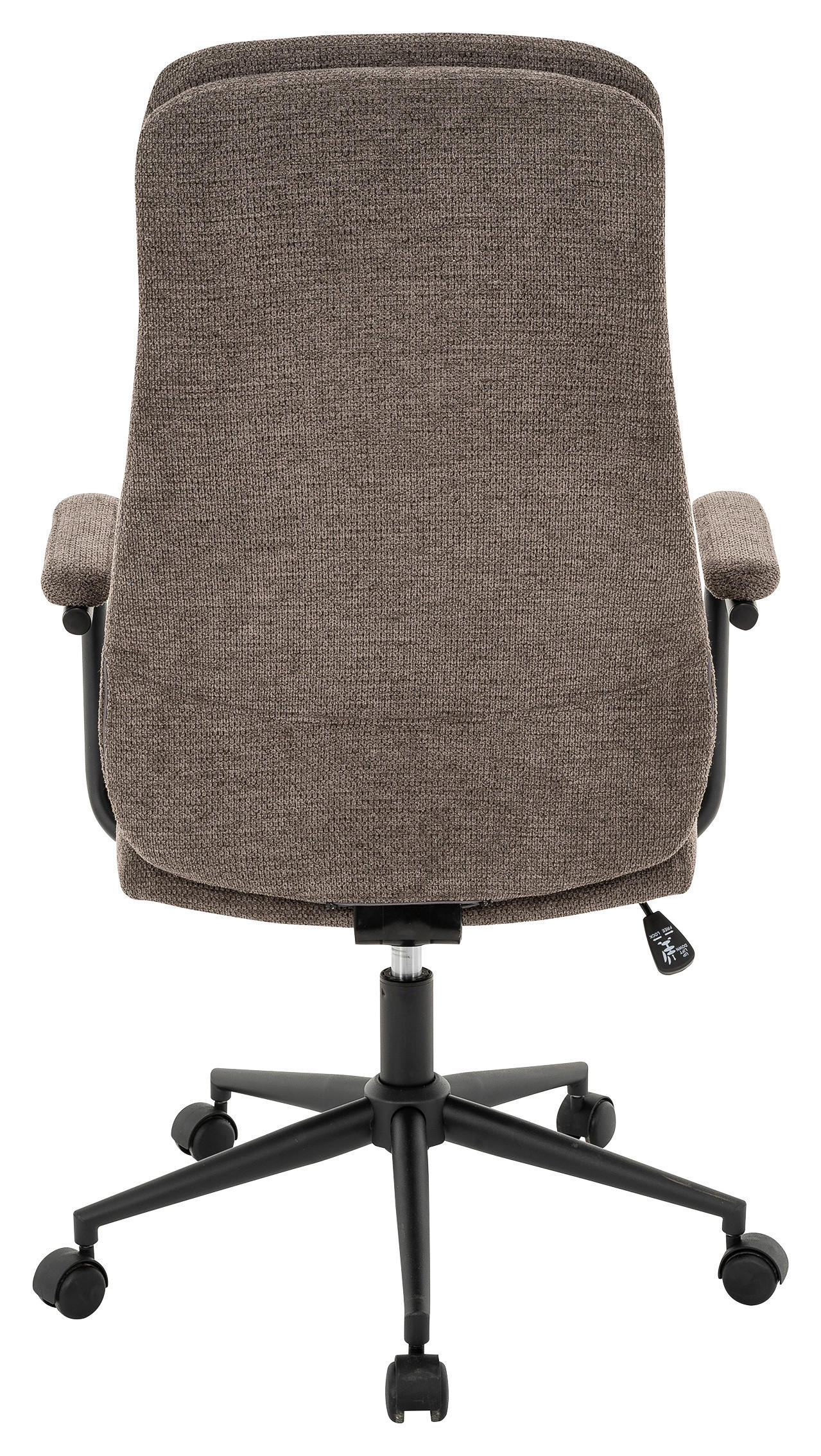 CHEFSESSEL Webstoff Schwarz, Taupe  - Taupe/Schwarz, MODERN, Kunststoff/Textil (60/108-116/67cm) - MID.YOU