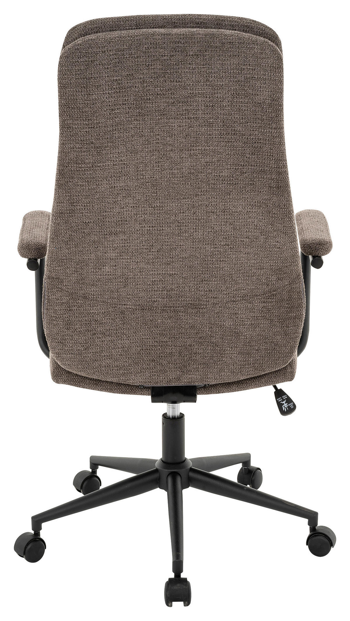 CHEFSESSEL Webstoff Schwarz, Taupe  - Taupe/Schwarz, MODERN, Kunststoff/Textil (60/108-116/67cm) - MID.YOU