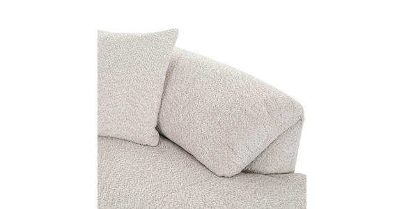 ECKSOFA in Chenille Creme 323/180 cm - Creme/Schwarz, MODERN, Kunststoff/Textil (323/180cm) - Carryhome