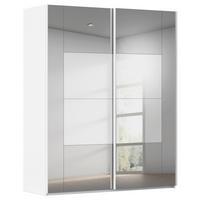 SCHWEBETÜRENSCHRANK 181/223/68 cm 2-türig Weiß  - Weiß, Design, Glas/Holzwerkstoff (181/223/68cm) - Xora