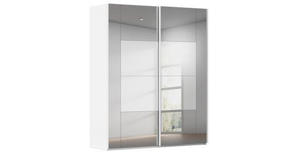 SCHWEBETÜRENSCHRANK 181/223/68 cm 2-türig Weiß  - Weiß, Design, Glas/Holzwerkstoff (181/223/68cm) - Xora