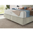 BOXSPRINGBETT 180/200 cm  in Elfenbein  - Elfenbein/Schwarz, Design, Kunststoff/Textil (180/200cm) - Johann Jakob